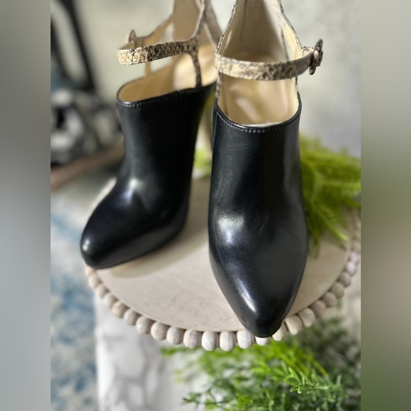 Enzo Angliolini leather stiletto bootie snake skin - Picture 6 of 9